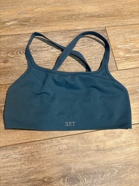 Set Active Sculptflex Box X Sports Bra Neptune EUC